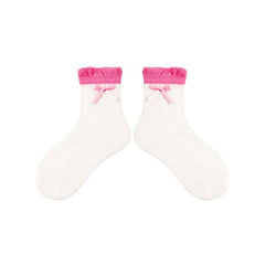 4-Pack Kids Cotton Ankle Socks Colorful Candies Bow Breathable Cute