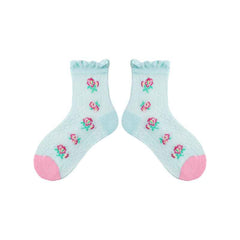 4-Pack Kids Cotton Ankle Socks Colorful Candies Bow Breathable Cute