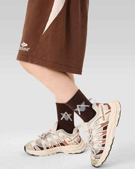 5-Pack Kids Cotton Crew Socks Stripe Letter Sporty Casual Thick Warm