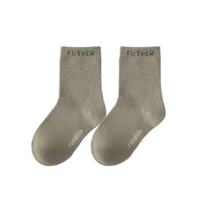 5-Pack Kids Cotton Crew Socks Stripe Letter Sporty Casual Thick Warm