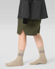 5-Pack Kids Cotton Crew Socks Stripe Letter Sporty Casual Thick Warm