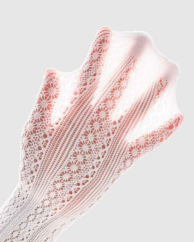 Kids Mesh Cotton Crew Socks Hollow Pattern Crimping Cuff Thin Breathable