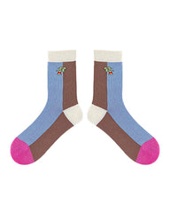 Women Cotton Crew Socks Coconut Tree Series Cute Fashionable