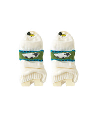 Women Retro Thermal Sock Covers Cozy Wool Knit Warm Leg Warmers