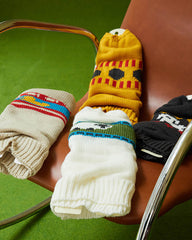 Women Retro Thermal Sock Covers Cozy Wool Knit Warm Leg Warmers