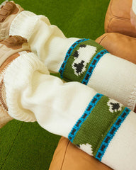 Women Retro Thermal Sock Covers Cozy Wool Knit Warm Cute Leg Warmers