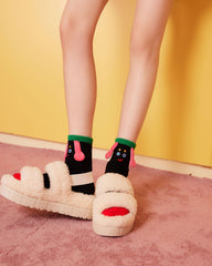 Gift Box Set Adults Kids Crew Socks Funny Big Ears Series Cute Fuzzy Soft Thick Cozy Socks