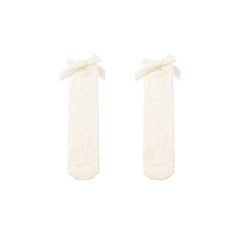 Kids Cotton Crew Socks Lace Bow-Knot Breathable Princess Casual