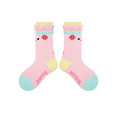 4-Pack Layer Cake Series Kids Socks Girls Cotton Cartoon Crew Socks
