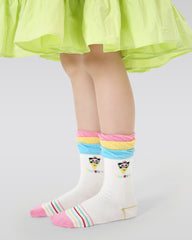 4-Pack Layer Cake Series Kids Socks Girls Cotton Cartoon Crew Socks