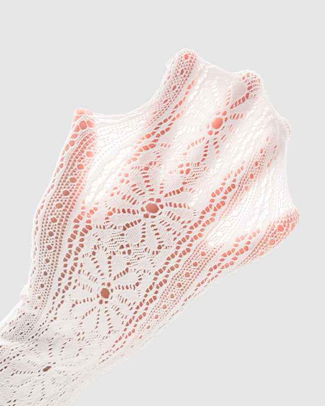 Kids Ladylike Mesh Cotton Crew Socks Hollow Pattern Seamless Thin