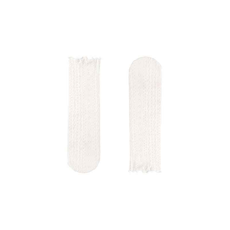 Kids Ladylike Mesh Cotton Crew Socks Hollow Pattern Seamless Thin