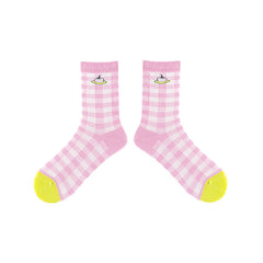 3-Pack Women Cotton Crew Socks Picnic-Chic Cute Casual