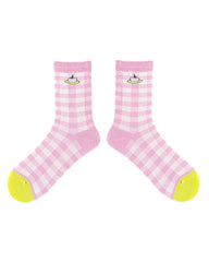 여성용 면 크루 양말 여름 바닷가 귀엽고 캐주얼