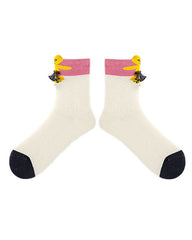 Women Cotton Crew Socks Top Notch Cute Casual