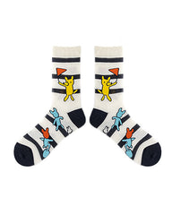 Traffic Light Series Cute Socks Women Crew Cotton Comfort