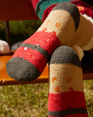 レディース クリスマス ふわふわ クルー ソックス 厚手 暖かい 柔らかい 滑り止め スリッパ ソックス