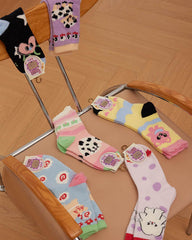 レディース クルー ソックス リトルモンスターシリーズ 厚手 暖かい ソフト コージー ソックス