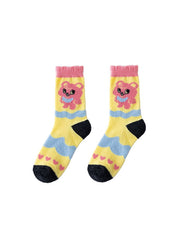 レディース クルー ソックス リトルモンスターシリーズ 厚手 暖かい ソフト コージー ソックス