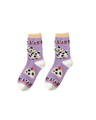 レディース クルー ソックス リトルモンスターシリーズ 厚手 暖かい ソフト コージー ソックス