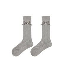 Women Creative Bow Scrunch Socks Ballet Style Cotton Seamless Socks