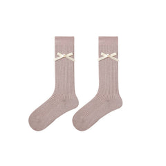 Women Creative Bow Scrunch Socks Ballet Style Cotton Seamless Socks