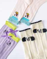 3パック コットン クルー レディース ソックス 快適で通気性のあるカジュアルなデイリーエッセンシャル