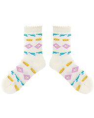 Sweet Berries Series Women Crew Socks Casual Cute Thin Comfort