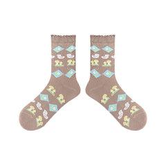 3-Pack Sweet Berries Series Women Cute Casual Crew Cotton Socks