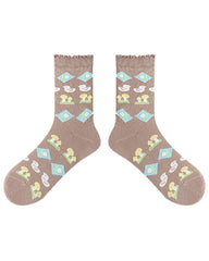 Sweet Berries Series Women Crew Socks Casual Cute Thin Comfort