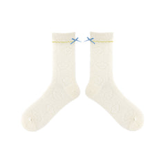 Women Cotton Crew Socks Busy Puppy Cute Casual