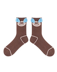 Women Cotton Crew Socks Zoo Party Kawaii Cute Casual