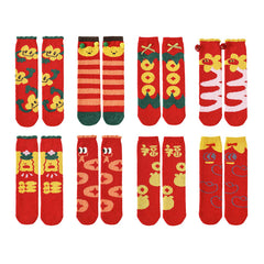 여성용 축제 신년용 포근한 크루 양말 따뜻하고 부드러운 복슬복슬한 편안한 마이크로화이버 양말