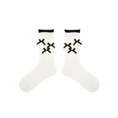 女款荷葉邊蝴蝶結甜美芭蕾風無縫中筒棉襪子