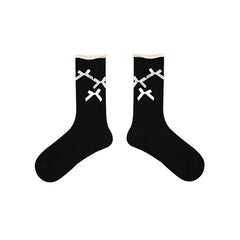 女款荷葉邊蝴蝶結甜美芭蕾風無縫中筒棉襪子