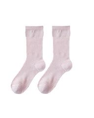 여성용 스위트 리본 프린트 루즈 삭스 크루 양말 통기성 메쉬 편안한 심리스