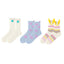 3-Pack Keep Smiling Women Cotton Crew Socks Cute Casual - SWEET NANA