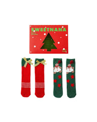 Christmas Gift Box Women Crew Socks Funny Cute Cozy Soft Warm