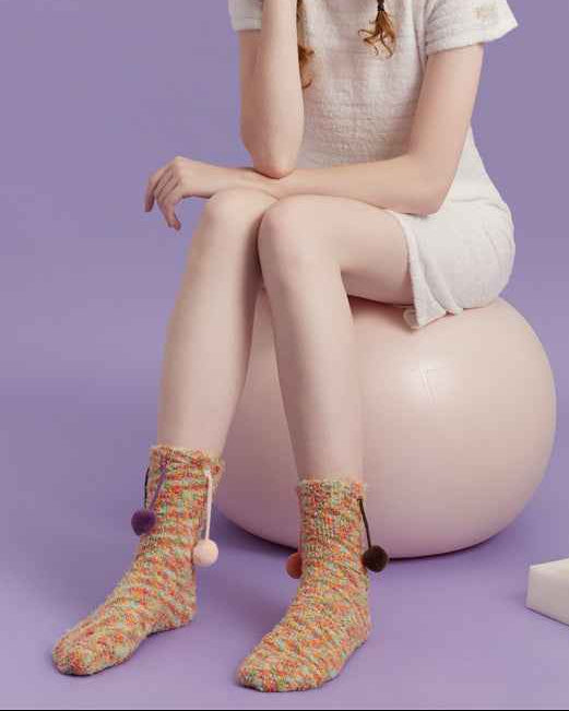 Sweetnana Cozy Women’s Crew Socks, Cute and Non-Slip Fuzzy Socks from the Fantasy Starry Sky Series, Thickened for Winter Comfort