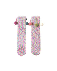 Sweetnana Cozy Women’s Crew Socks, Cute and Non-Slip Fuzzy Socks from the Fantasy Starry Sky Series, Thickened for Winter Comfort