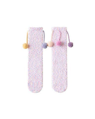 Sweetnana Cozy Women’s Crew Socks, Cute and Non-Slip Fuzzy Socks from the Fantasy Starry Sky Series, Thickened for Winter Comfort