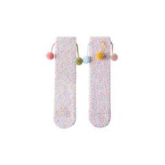 Sweetnana Cozy Women’s Crew Socks, Cute and Non-Slip Fuzzy Socks from the Fantasy Starry Sky Series, Thickened for Winter Comfort