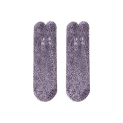 Sweetnana Cute Cozy Fuzzy Ankle Socks for Women, Animal World Series, Non-Slip, Super Soft and Thickened Winter Stockings for All-Day Comfort