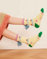 Sweetnana 3-Pack Cozy Crew Socks for Women - Birthday Party Series Cute & Colorful Fuzzy Socks - Perfect for Lounge Wear, Winter Stockings & Fun Occasions