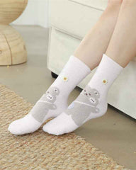 Sweetnana Women&Kid Cozy Crew Socks – Cute Cartoon Animals Series, Thickened and Fuzzy Tube Socks for Winter