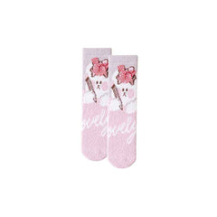 Sweetnana Women&Kid Cozy Crew Socks – Cute Cartoon Animals Series, Thickened and Fuzzy Tube Socks for Winter