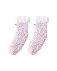 Sweetnana Women’s Cozy Crew Slipper Socks, Cute Colorful Non-Slip Fuzzy Socks, Super Soft Thickened Lounge Wear Socks, Perfect for Winter Comfort and Warmth