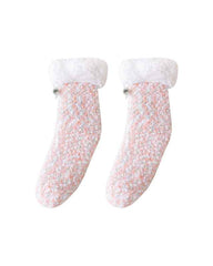 Sweetnana Women’s Cozy Crew Slipper Socks, Cute Colorful Non-Slip Fuzzy Socks, Super Soft Thickened Lounge Wear Socks, Perfect for Winter Comfort and Warmth