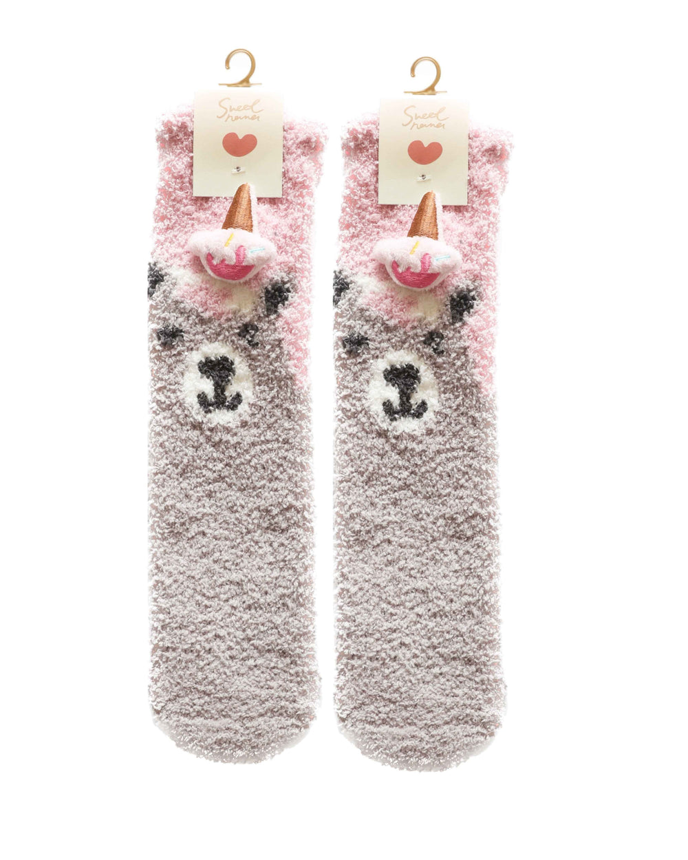 Adult Kids Crew Socks Cartoon Jacquard Series Cozy Thick Fuzzy Non Slip Socks