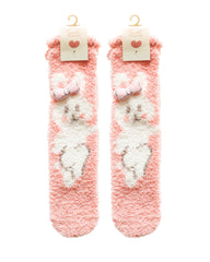 Adult Kids Crew Socks Cartoon Jacquard Series Cozy Thick Fuzzy Non Slip Socks